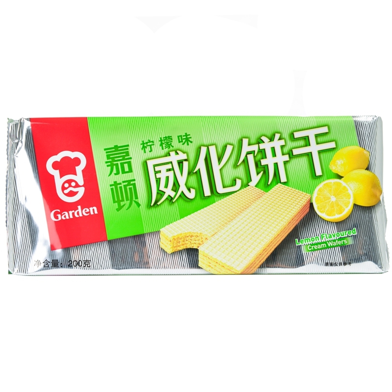 嘉顿忌廉威化柠檬味200g