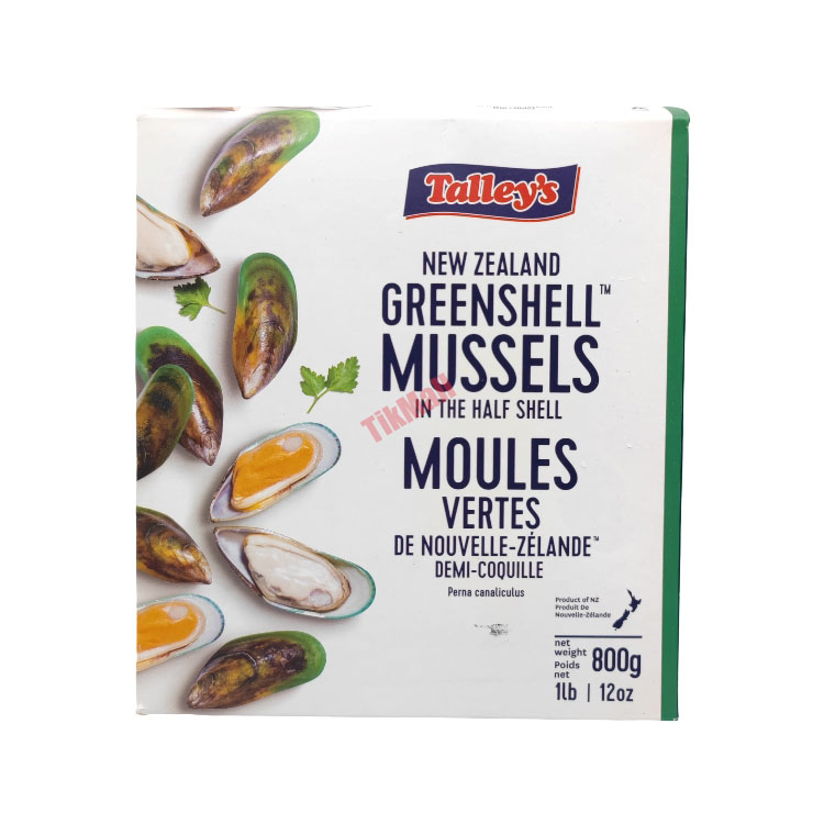 TALLEY'S Half Shell Mussels 800g