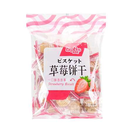 比逗仕豆乳饼干（草莓味）260g