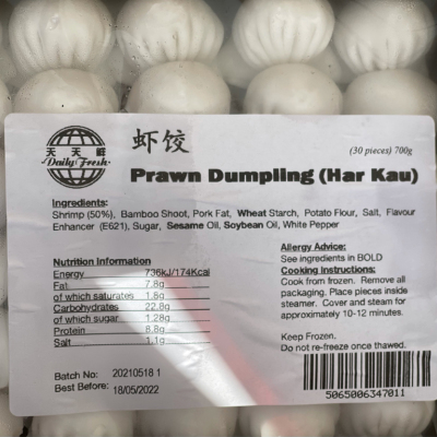 prawn dumpling（har kau）