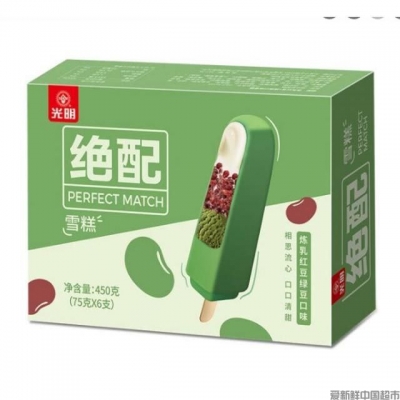 光明绝配雪糕（炼乳红豆绿豆味）450g