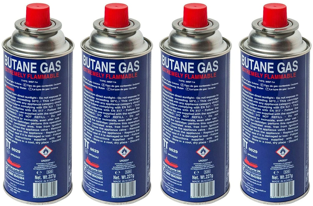 Butane Gas Cartridge/ Gas bottle 4x220g