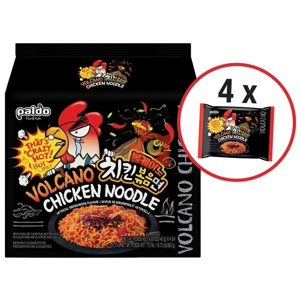 Paldo Volcano Chicken Noodle 4pack