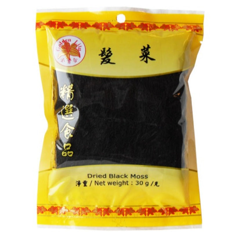 GOLDEN LILY Dried Black Moss 30g