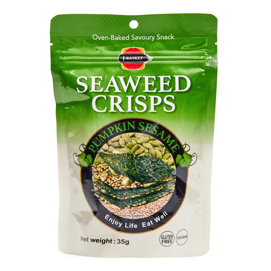 J-Basket Seaweed Crisps Pumpkin Sesame 35g