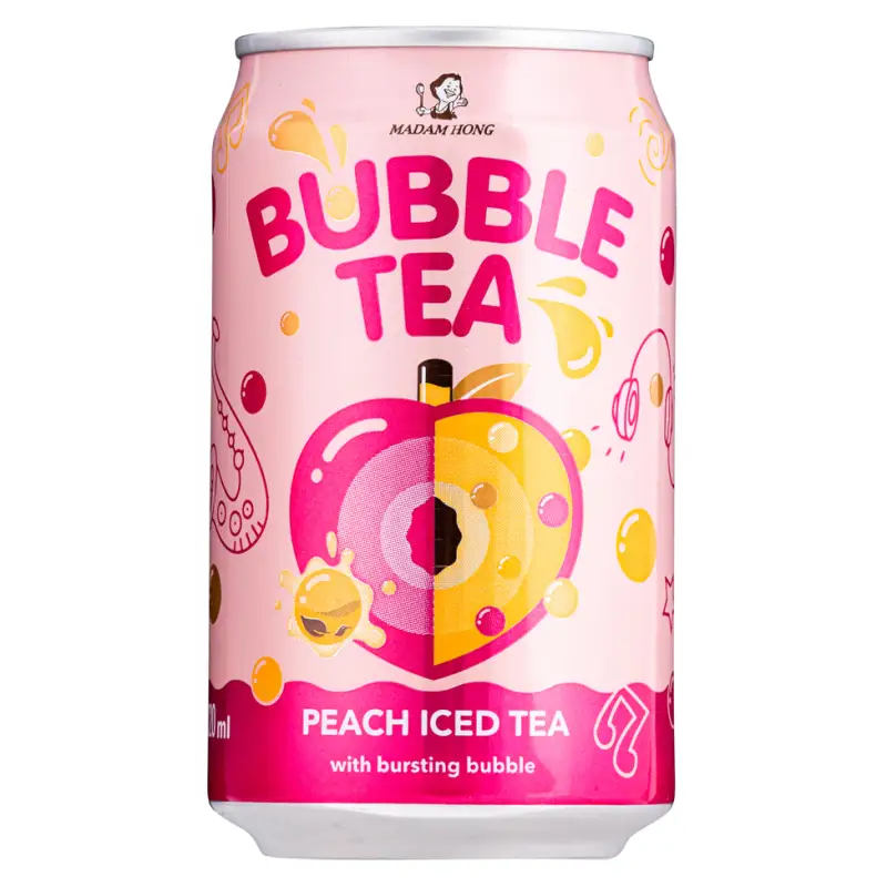 Madam Hong Peach Ice Tea With Bursting Bubble 320ml