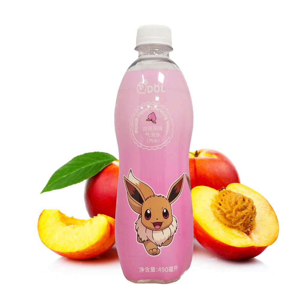 QDOL Peach Flavour Soda 490ml