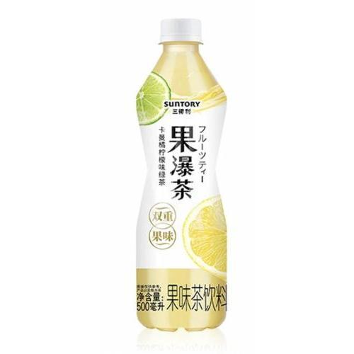 SUNTORY Calamansi And Lemon Green Tea 500ml