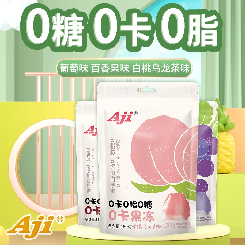 AJI 0KA Fruit Jelly Peach Oolong Flavour 180g