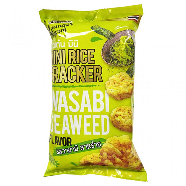 YF Mini Rice Cracker Wasabi Seaweed Flav 60g