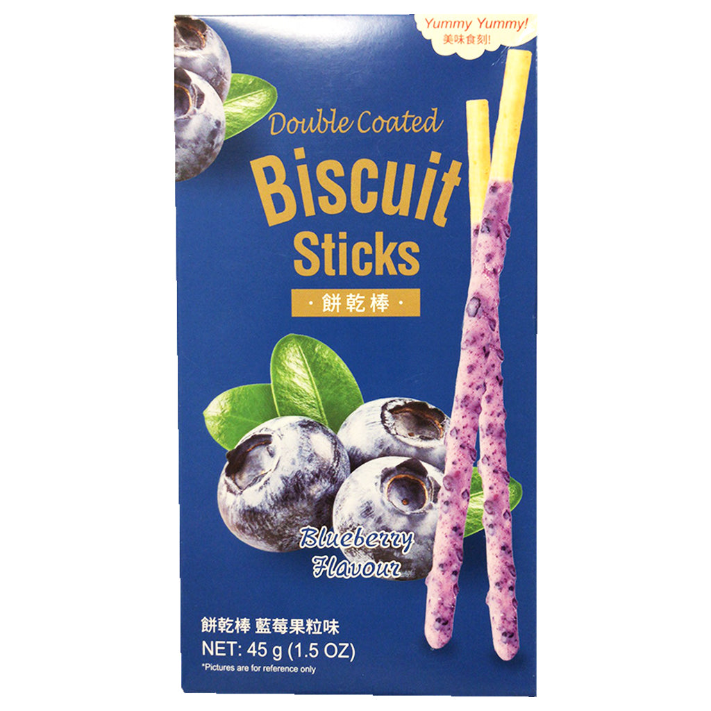 Double Coated Biscuit Sticks- Double Blueberry Flav 45g