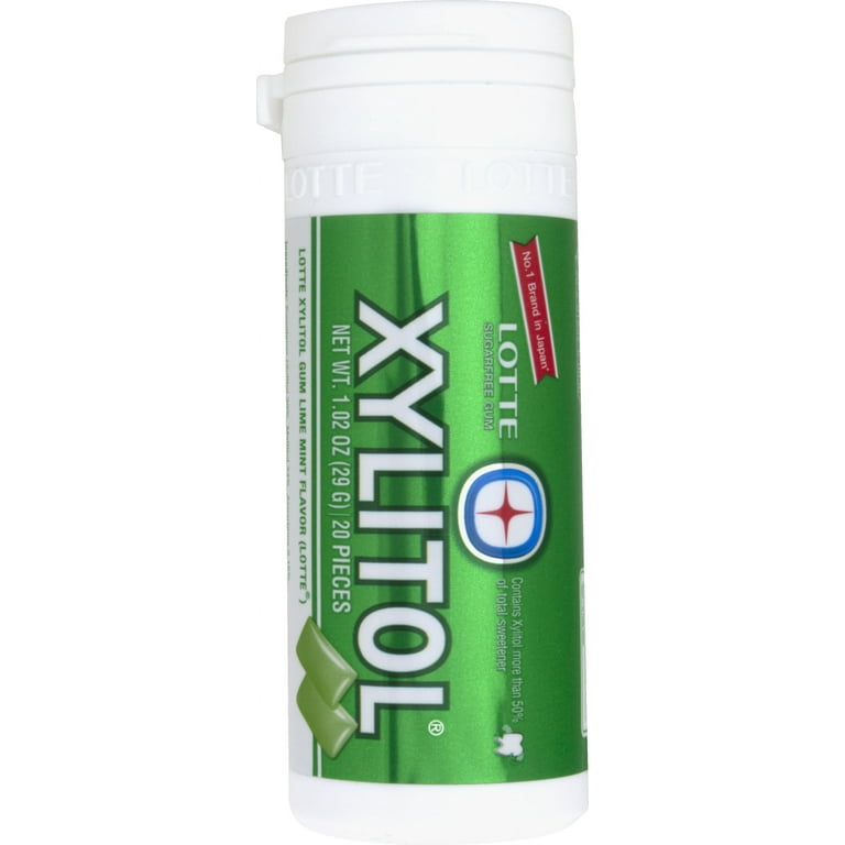 Lotte Xylitol Sugar Free Chewing Gum Lime And Mint Flavour 29g