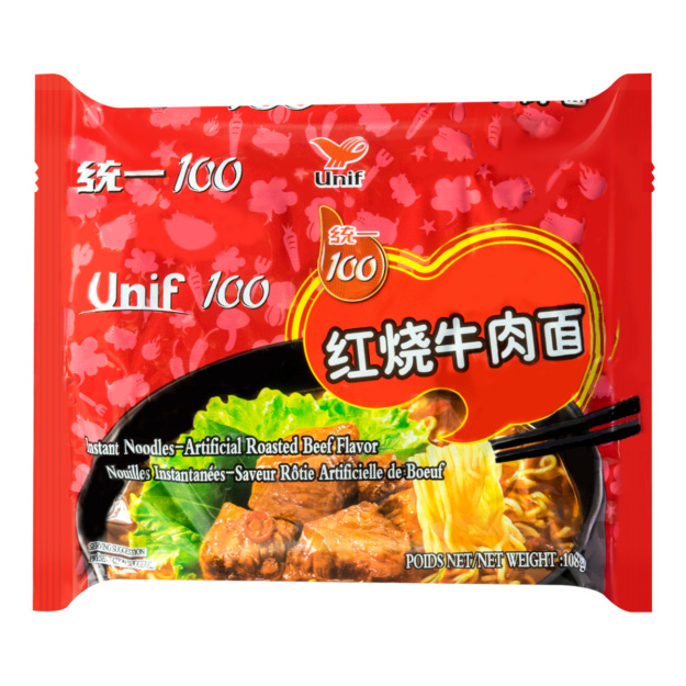 统一100红烧牛肉面108g 