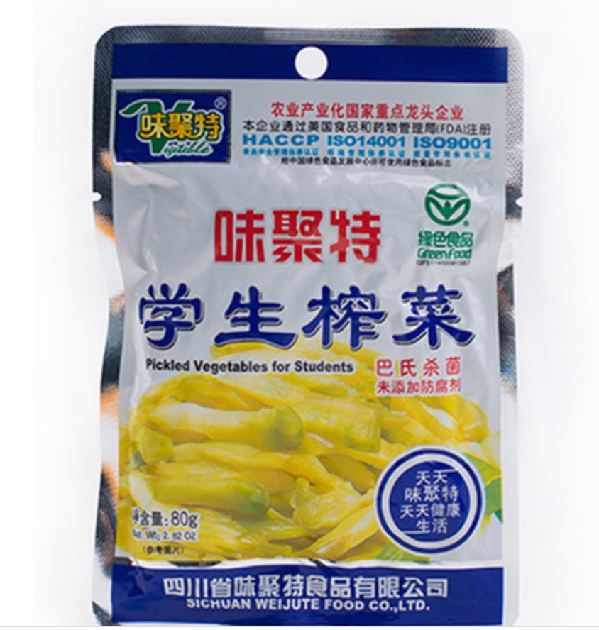 味聚特学生榨菜80g